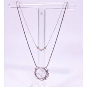 Banana Republic Women's Pave Triple Ball and Howlite Necklace NWT 45 55